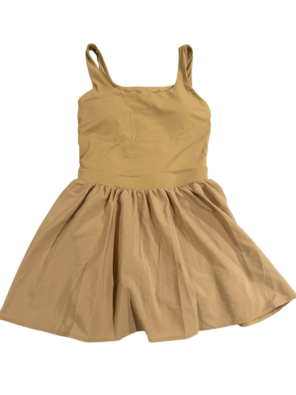 NWT-JoyLab-Women's Game Day Cut out Back Active Dress - Gold/Tan Extra Small XS